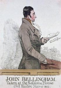 Portræt af John Bellingham (1770-1812) 1812 (farvet radering)